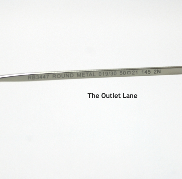 Model Display RayBan Round Metal Silver Mirror RB3447 Reflective - Picture 9 of 16